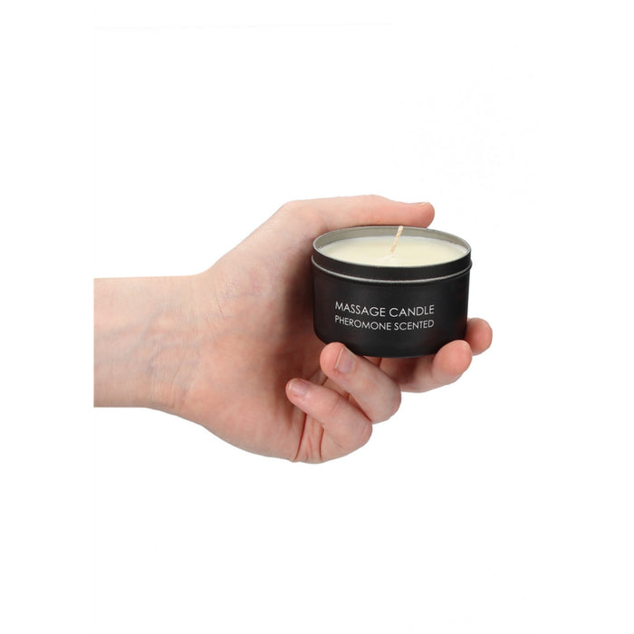 OUCH! Massage candle with pheromone aroma, black