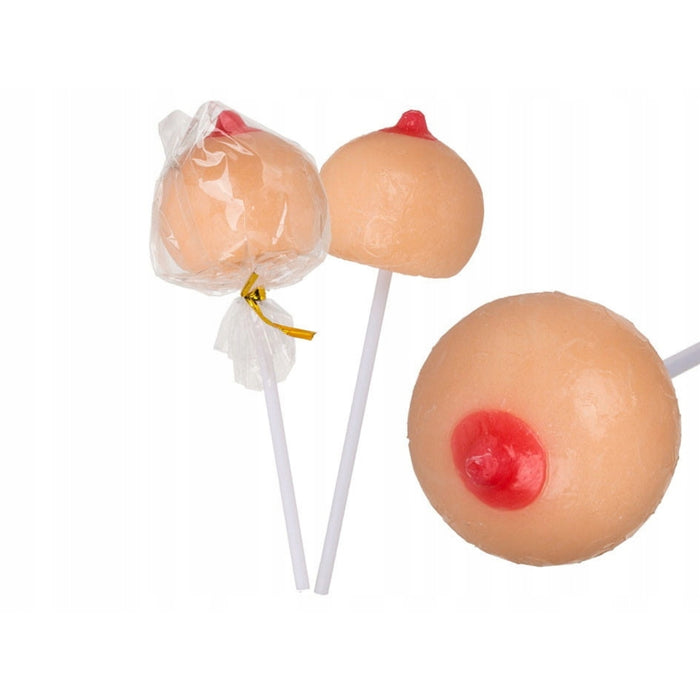 Spencer & Fleetwood BOOBIE POP – braškinis saldainis ant pagaliuko, 58 g