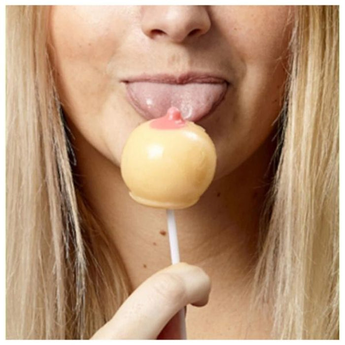 Spencer & Fleetwood BOOBIE POP – braškinis saldainis ant pagaliuko, 58 g