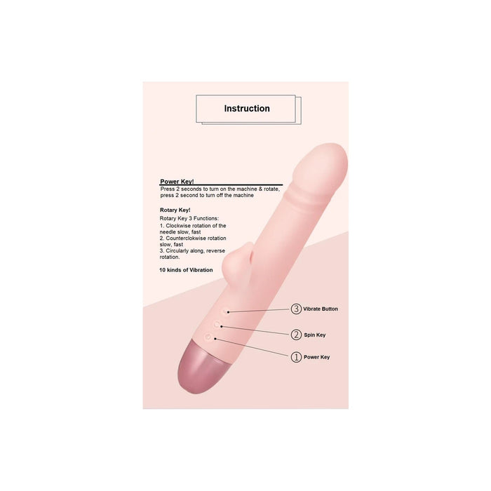 WOWYES V6 Swan – rotating vibrator with rabbit stimulation