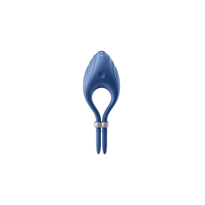 Satisfyer Duelist - reguliuojamas vibruojantis penio žiedas, mėlynas