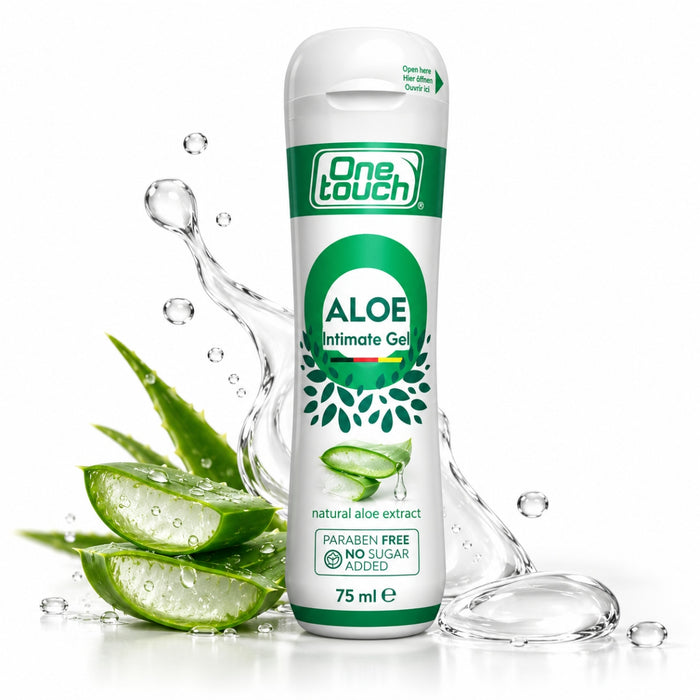 One Touch Aloe Vera - vandens pagrindo lubrikantas su alavijais, 75 ml
