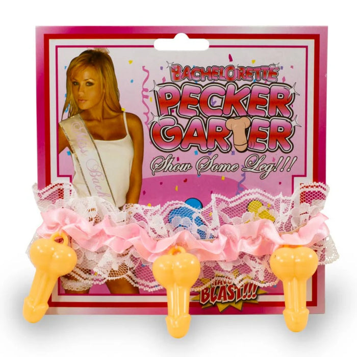 Hen party garter with decorative elements – universal size