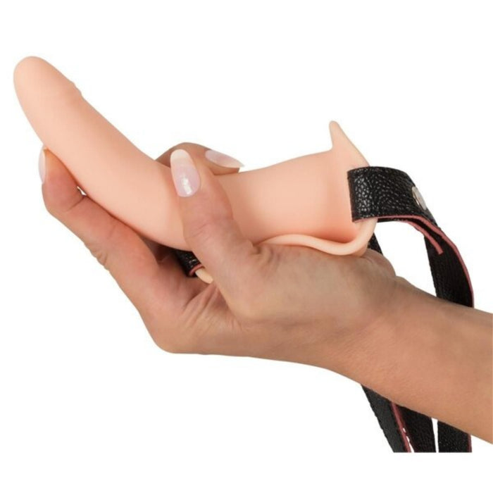 Vibrating Strap-On with Double Dildo - Silicone, USB, for Couples