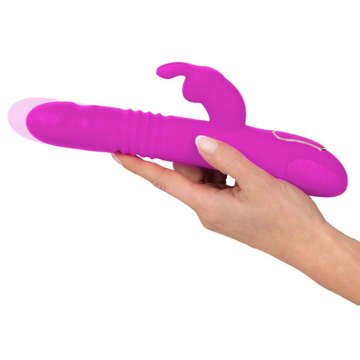 Sweet Smile Thrusting Pearl Rabbit – vibratorius, stumiamas, su klitorio stimuliacija, 26 cm