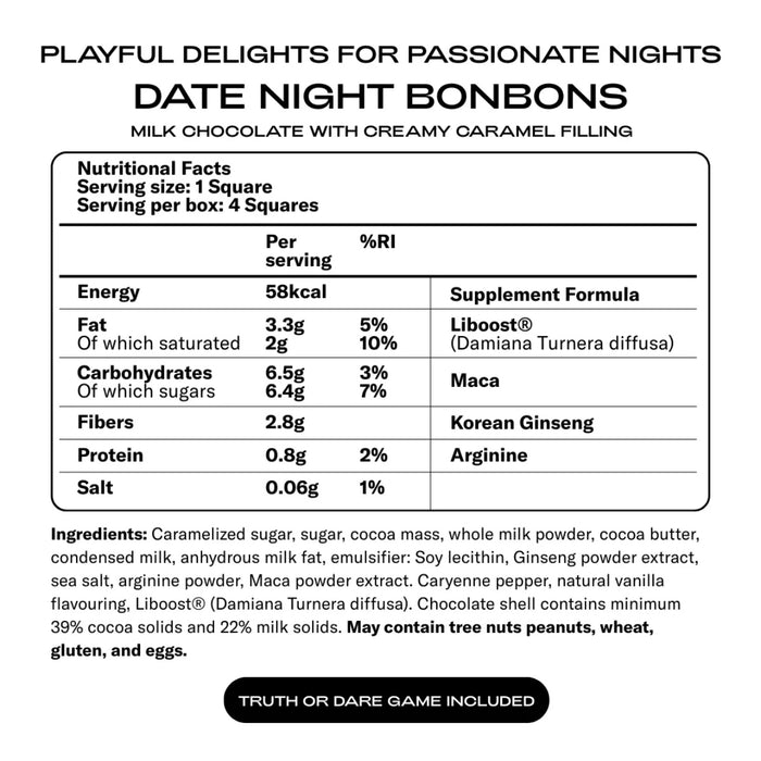 „The Oh Collective – Date Night Bonbon“ – šokoladiniai saldainiai poroms (50 g)