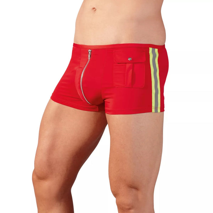 Firefighter Boxer Shorts – raudonos „ugniagesio“ kelnaitės (S dydis)