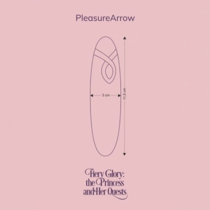 FairyGasm PleasureArrow mini vibratorius – „Fiery Glory: The Princess and Her Quests“, žalias