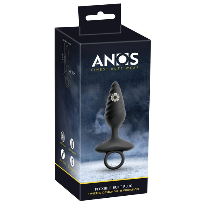 ANOS Flexible Plug Twisted – vibruojantis analinis kaištis su spiraliniu dizainu