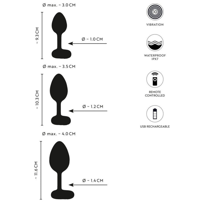 ANOS vibruojančių analinių kaiščių rinkinys su nuotoliniu valdymu