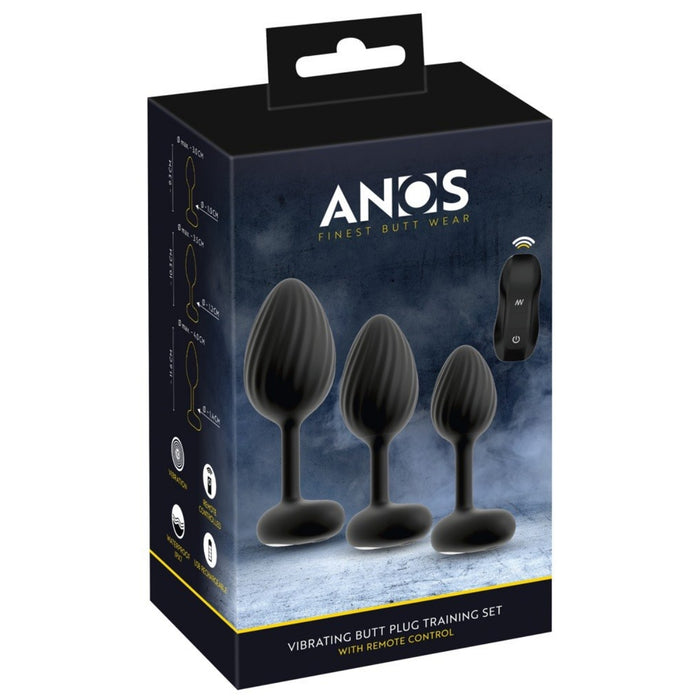 ANOS vibrating anal plug set with remote control Aistra ANOS vibrating anal plug set with remote control Aistra