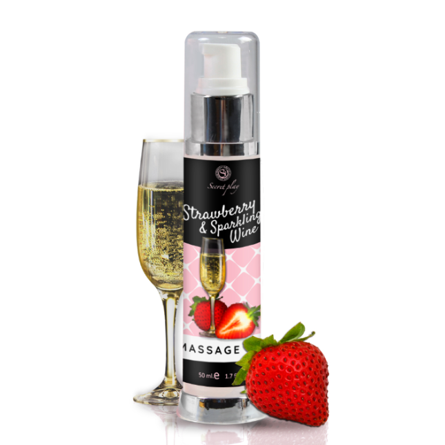 Strawberry and Sparkling Wine masažo aliejus 50ml