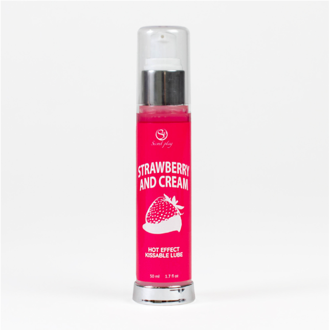 Strawberry Cream Hot Effect šildantis lubrikantas 50ml