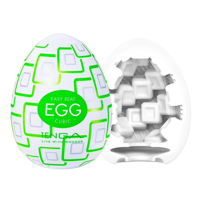 TENGA Egg Cubic – masturbatorius vyrams, su kubine tekstūra