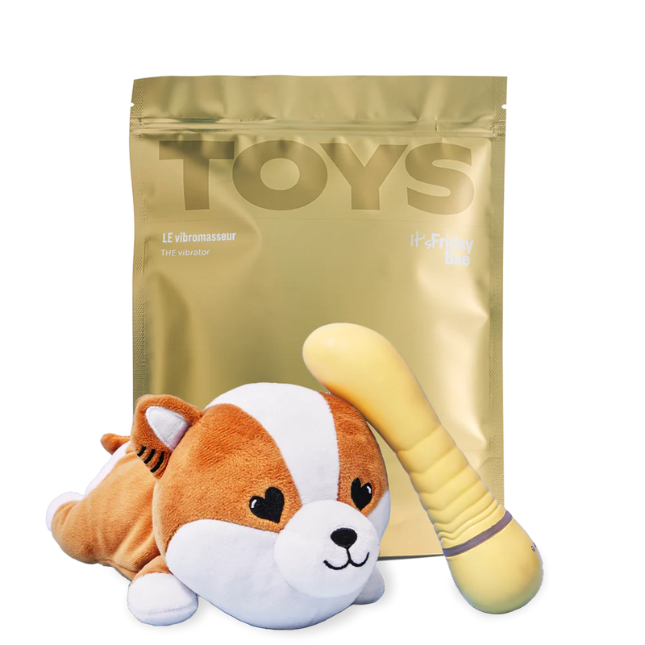 TOYS G-spot vibrator with plush case 