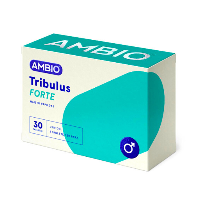 AMBIO Tribulus Forte vyrų lytinei funkcijai palaikyti, 30 kaps.