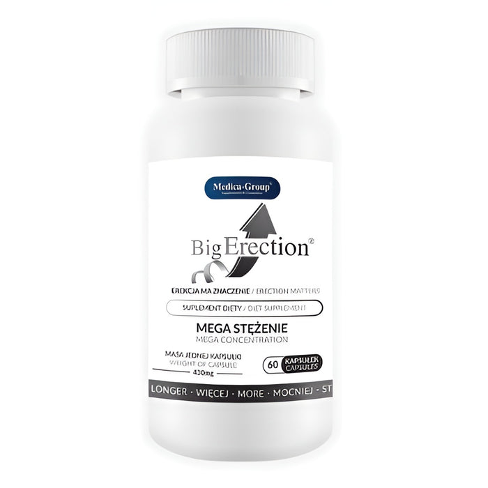 Big Erection dietary supplement, 60 capsules.