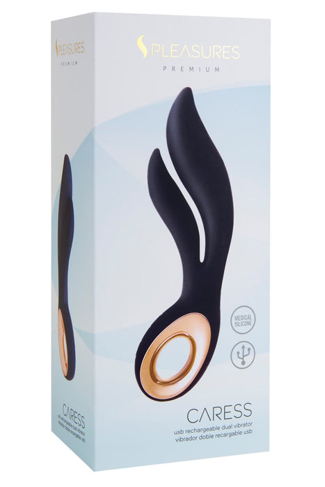 Caress Dual Stimulating Vibrator (Black)